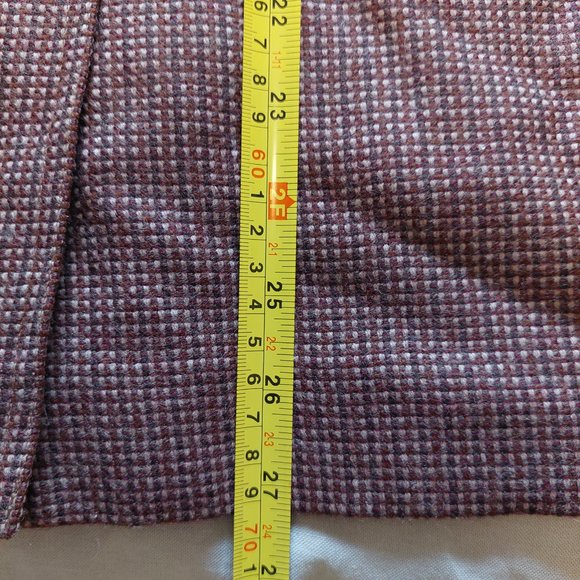 Robert Chayenko Paris 80's Wool/Leather Brown Skirt Suit Set (Size L) - Picture 12 of 14